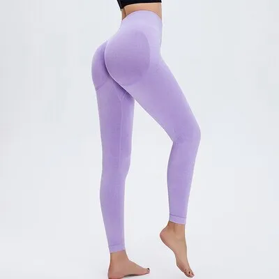 051 Candy colour Sexy Push up tummy control fitness leggings