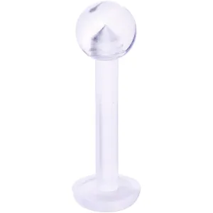 14 Gauge 3/8 Clear Flexible Bioplast Labret Monroe Retainer
