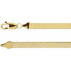 14K Yellow 3.8 mm Flexible Herringbone 16" Chain
