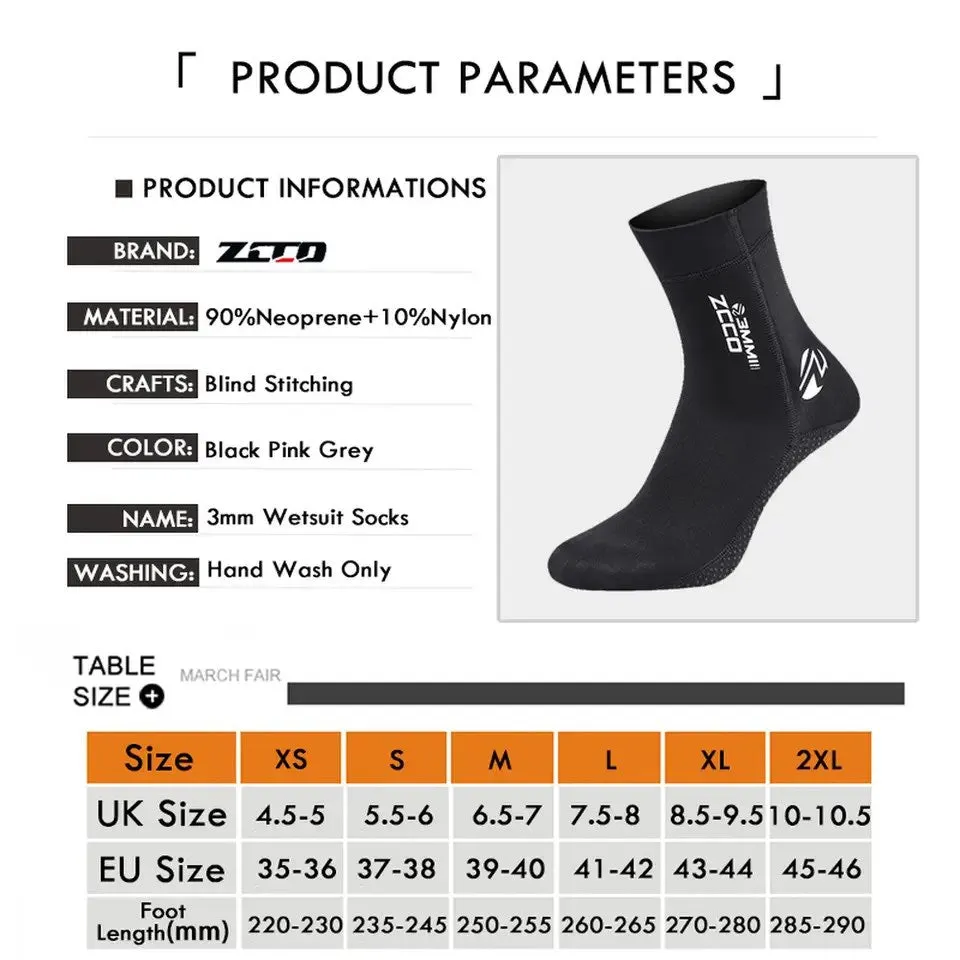 3 MM Scuba Thickened Diving Socks