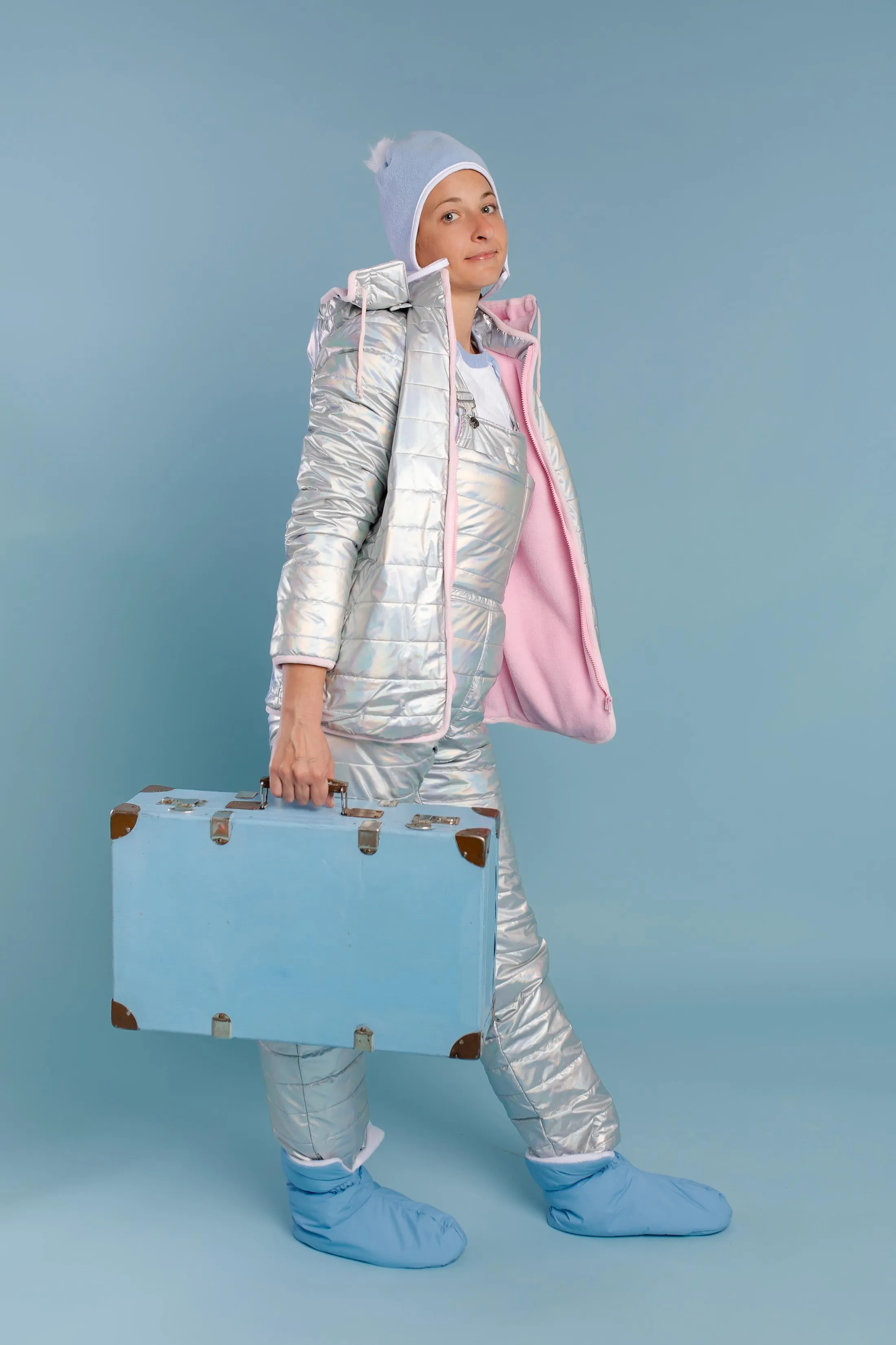 ADULT BABY SPACE SNOW DUNGAREES