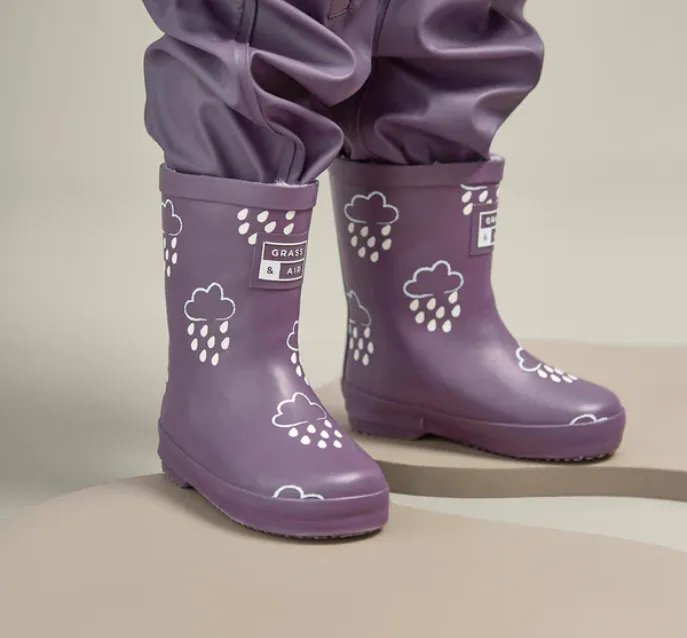 Amethyst Purple Colour-Changing Kids Wellies