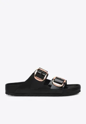 Arizona Big Buckle Patent Leather Slides