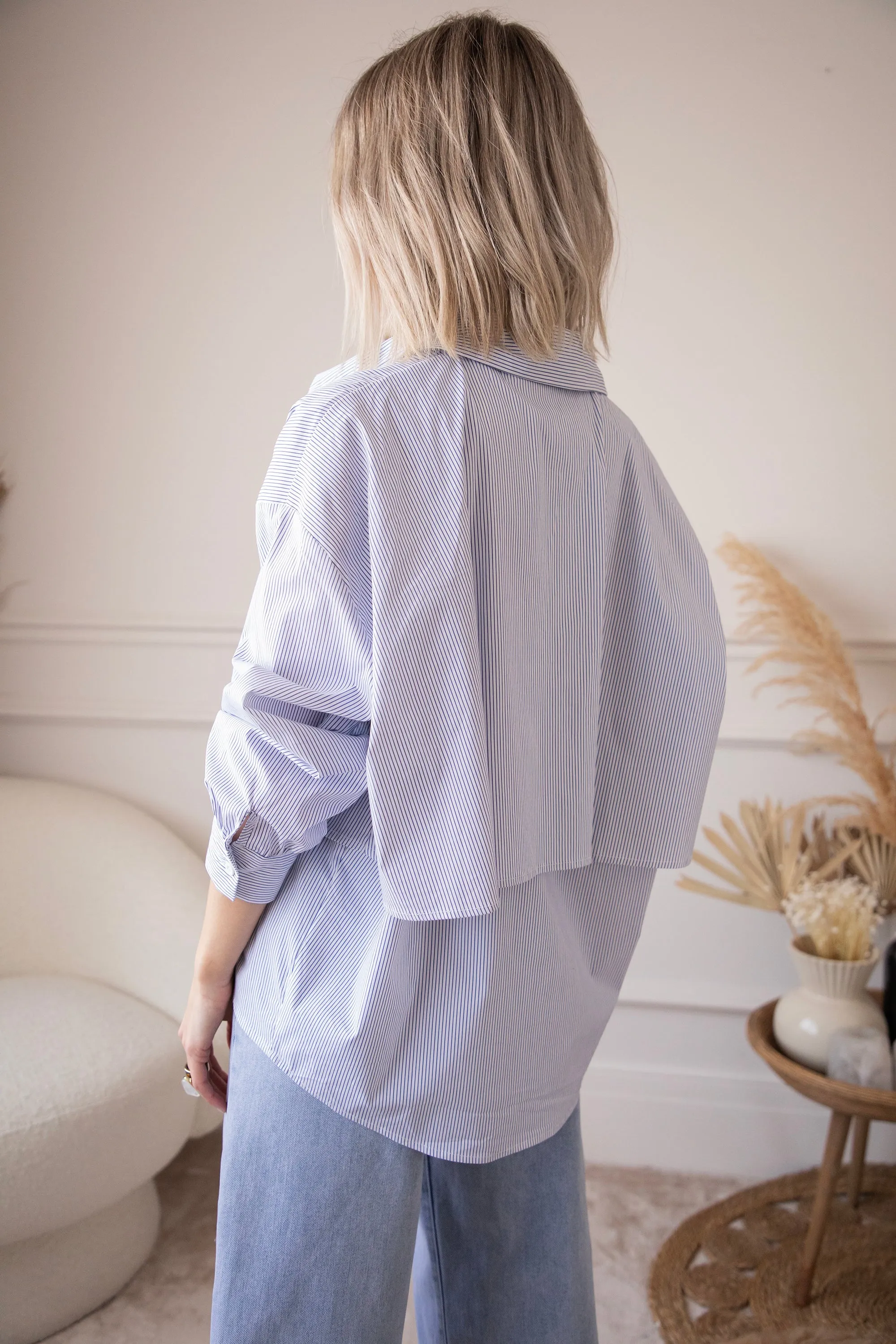 Assymetric Stripes Blue - Blouse