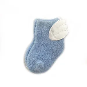 Baby Socks - Angel Wings Blue Booties