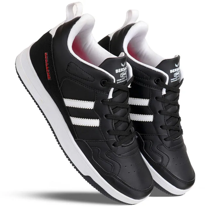 Bersache Lightweight Sports Running Shoes For Men Black-9056