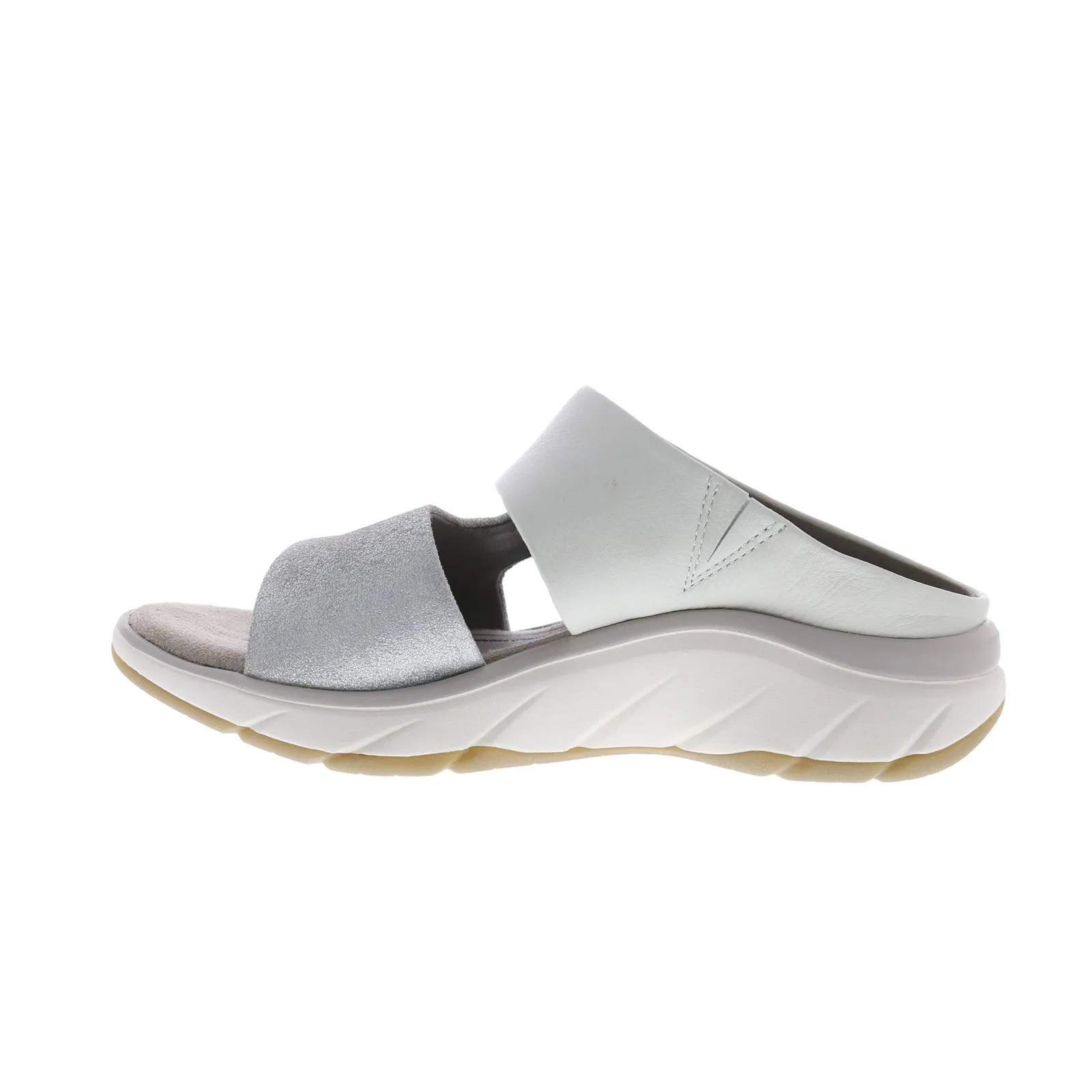 Bionica Airmont BI0018998 Womens White Leather Slip On Slides Sandals Shoes