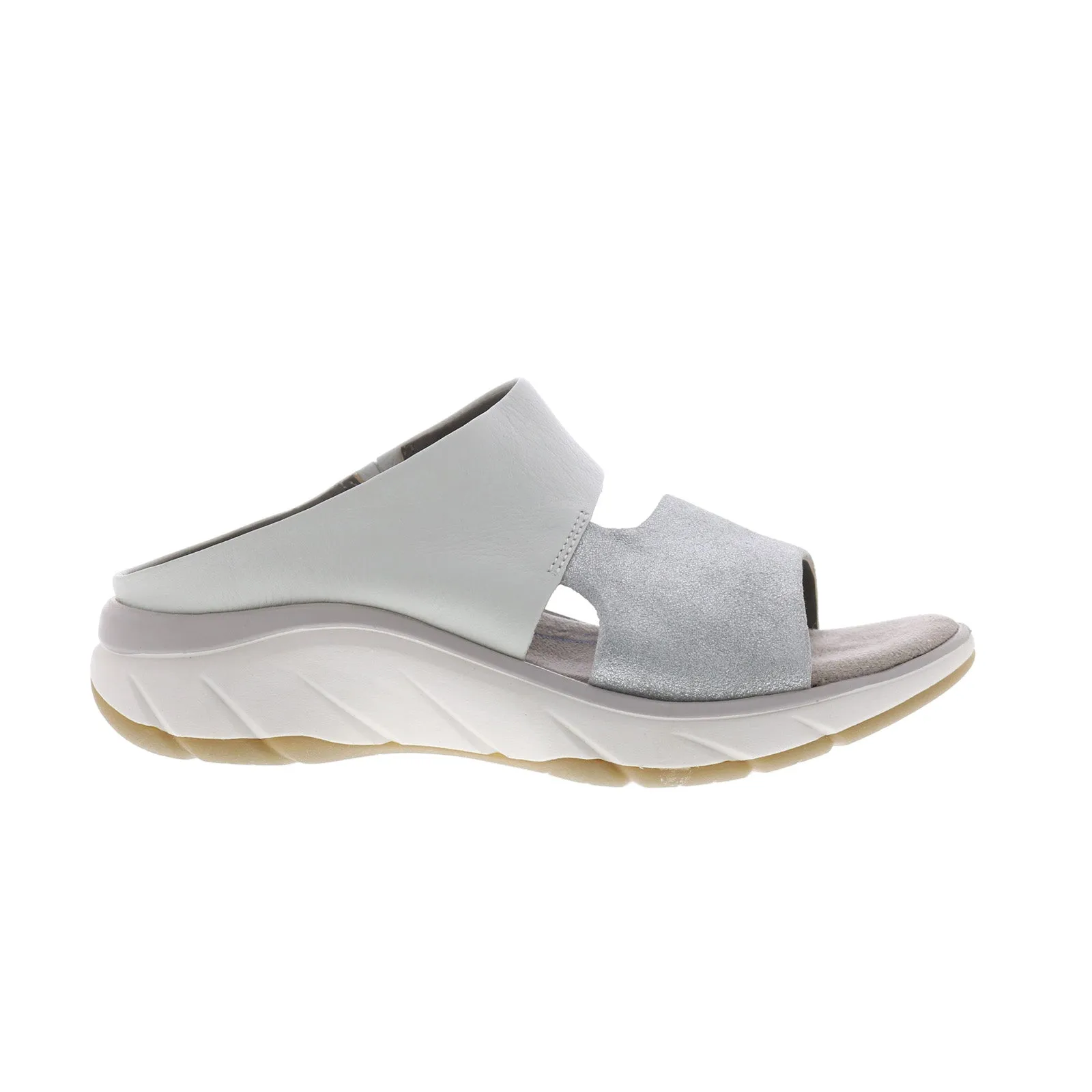 Bionica Airmont BI0018998 Womens White Leather Slip On Slides Sandals Shoes