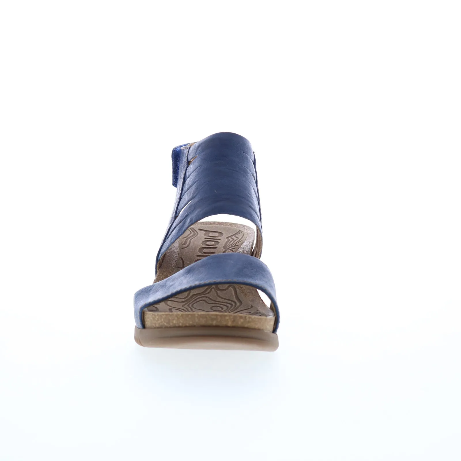 Bionica Gracen BI0013277 Womens Blue Leather Strap Wedges Sandals Shoes