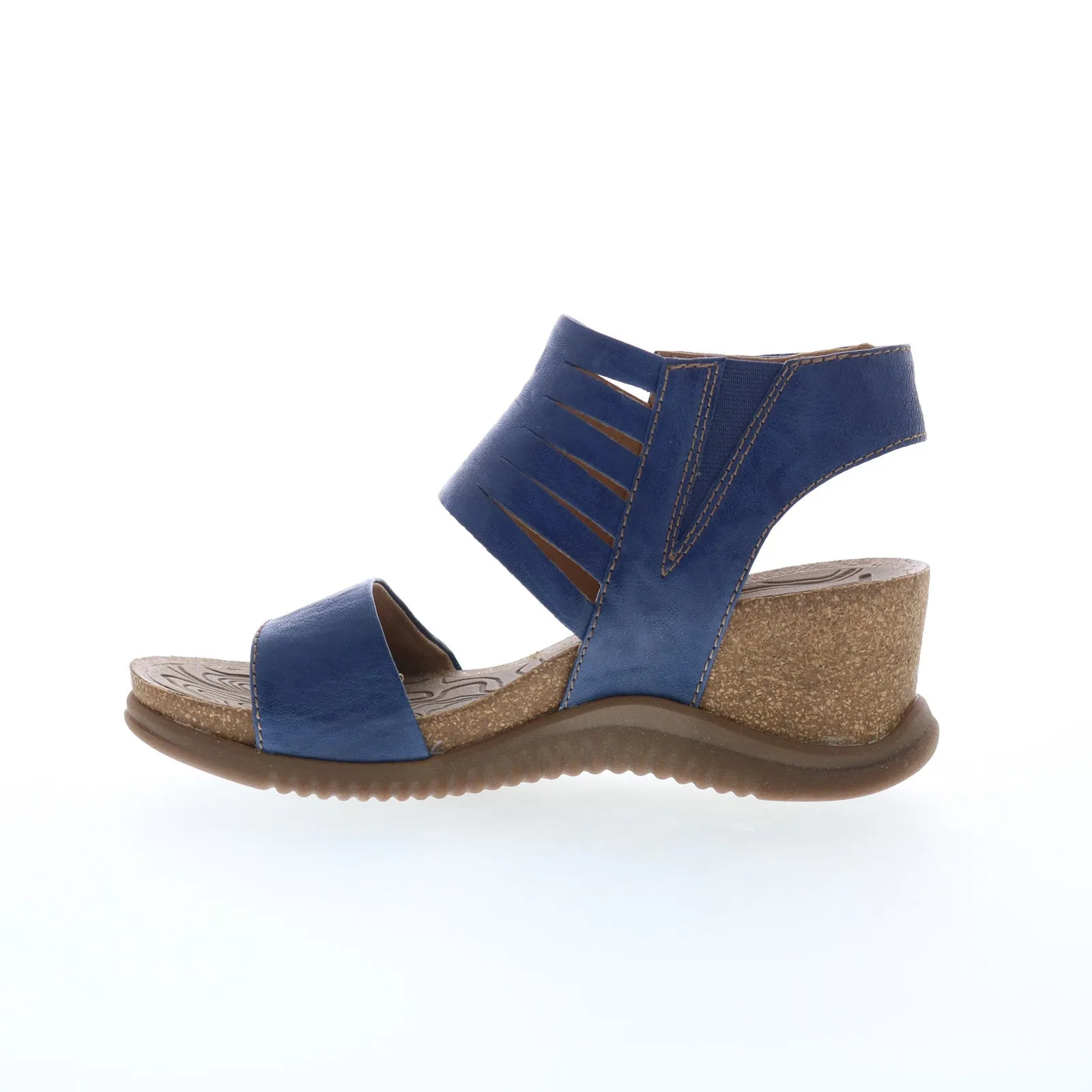 Bionica Gracen BI0013277 Womens Blue Leather Strap Wedges Sandals Shoes