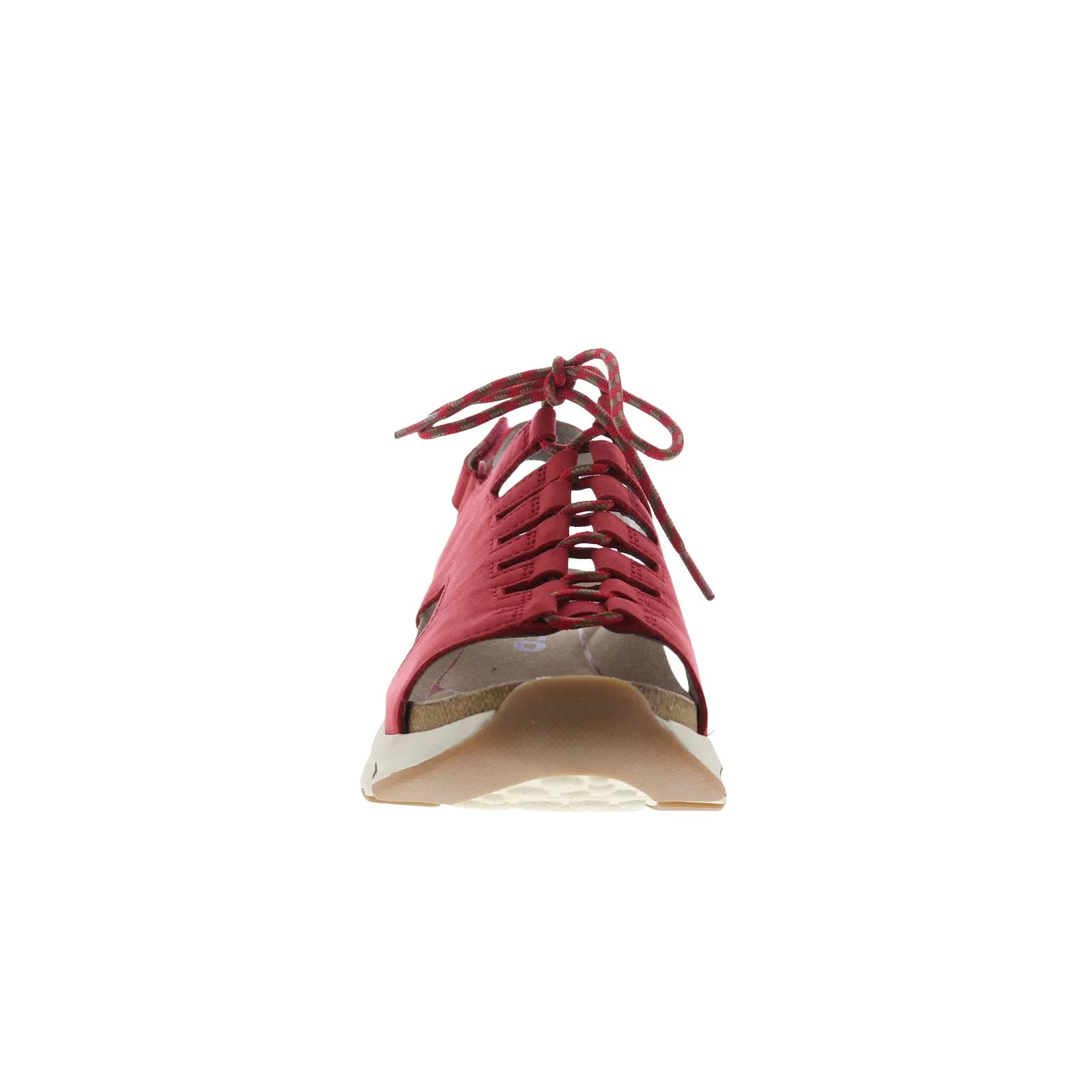 Bionica Ormond BI0007702 Womens Red Leather Strap Wedges Sandals Shoes