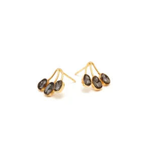 Black Diamond Branch Stud Earrings