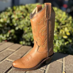 Brown Kids Cowboy Snip Toe Boots