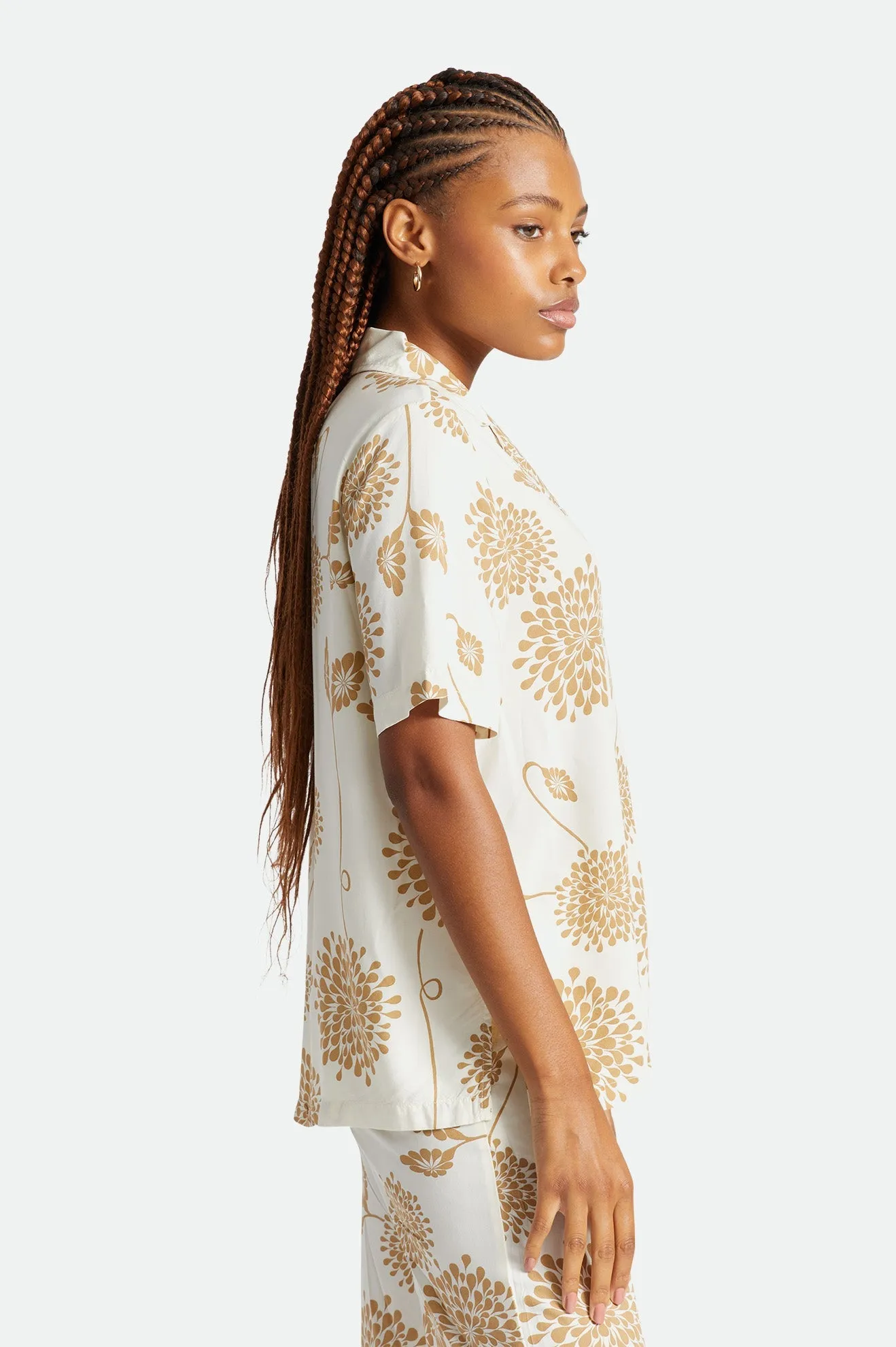 Bunker Garden Floral Boyfriend S/S Woven  - Dove