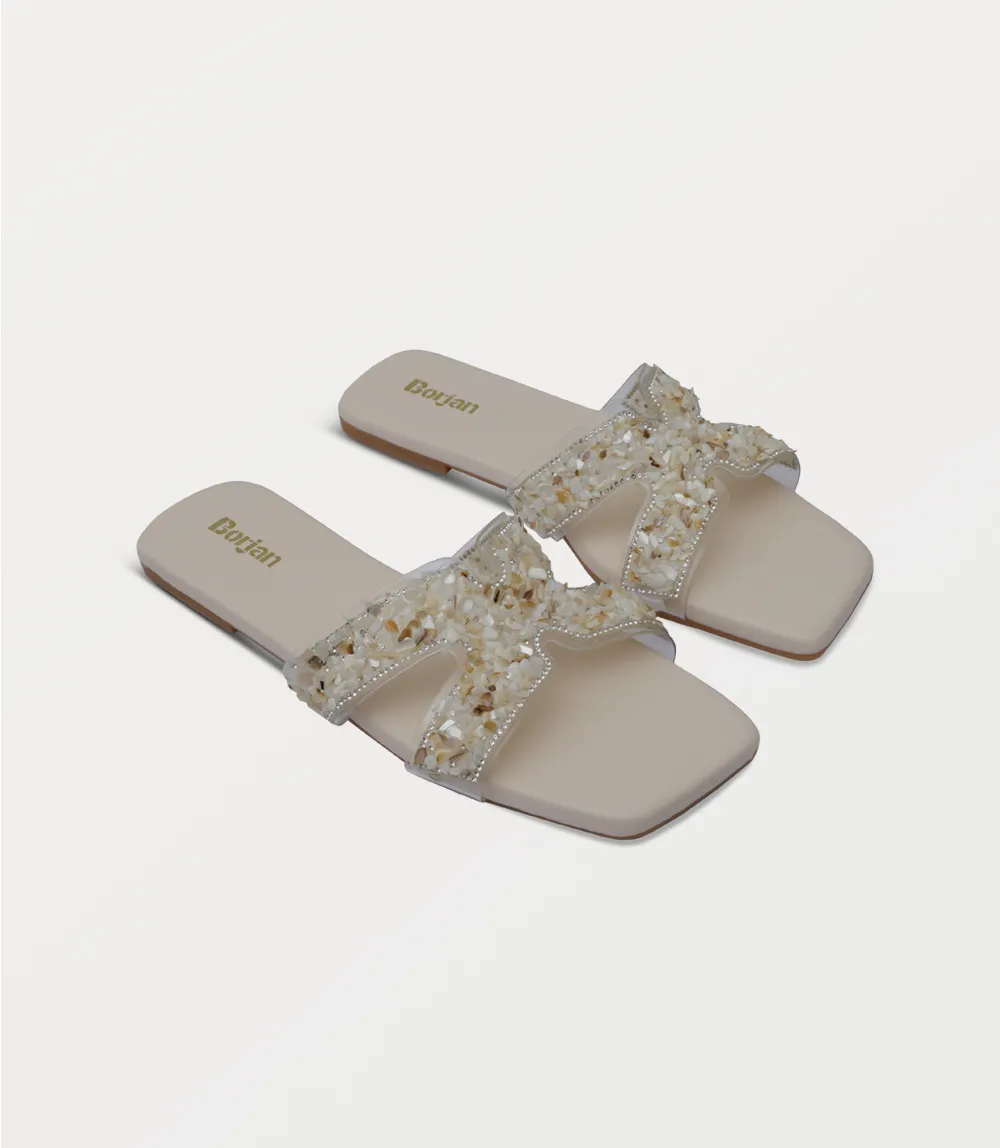 BW10437-CREAM-Women Slipper