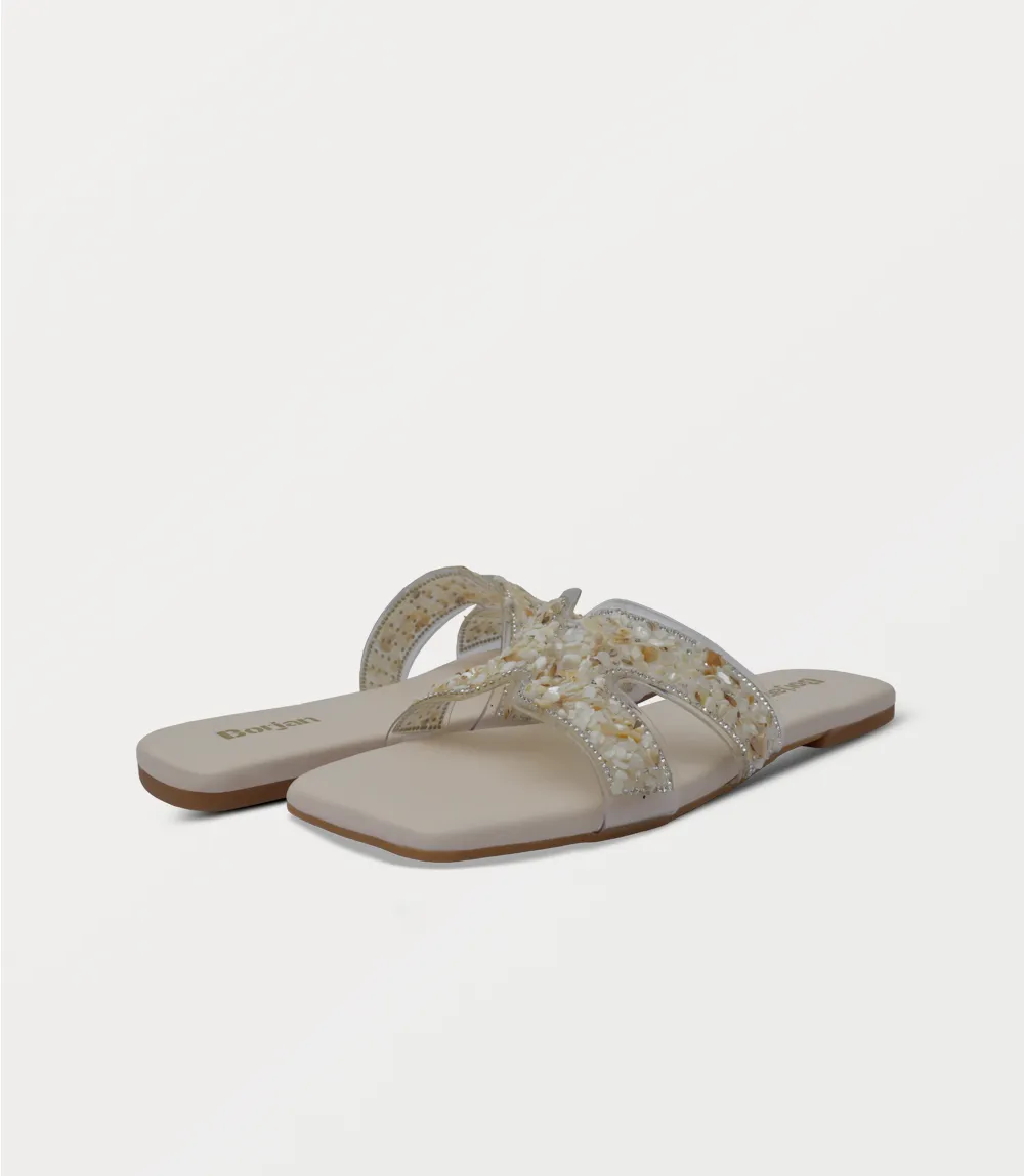 BW10437-CREAM-Women Slipper