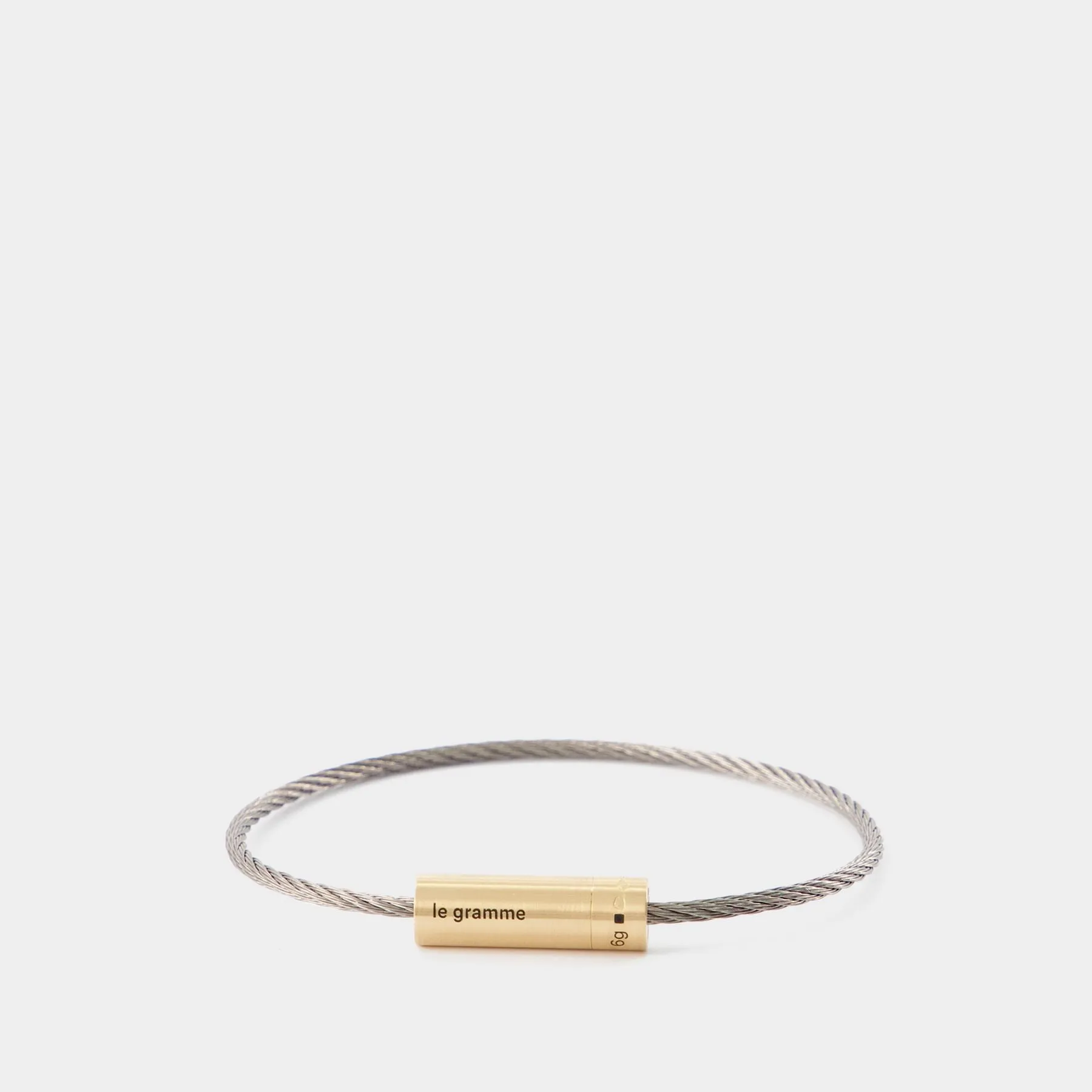 Cable Bracelet Le 6G in Gold/Black Silver