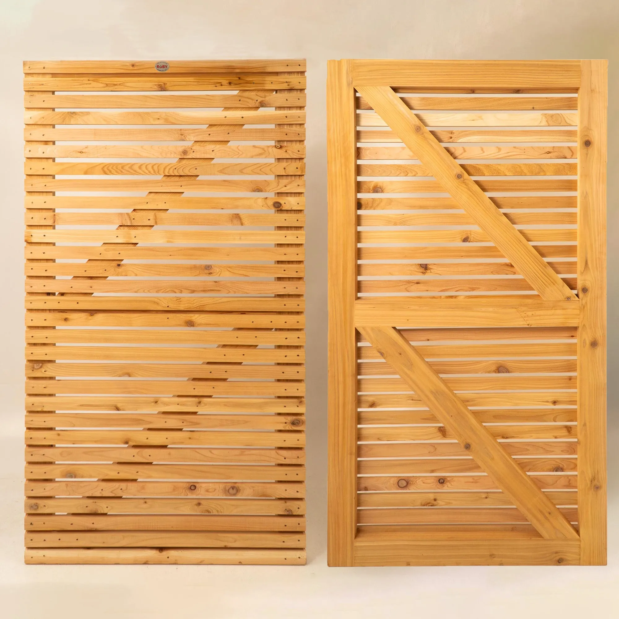 Cedar Slatted Gate - with treated bracing