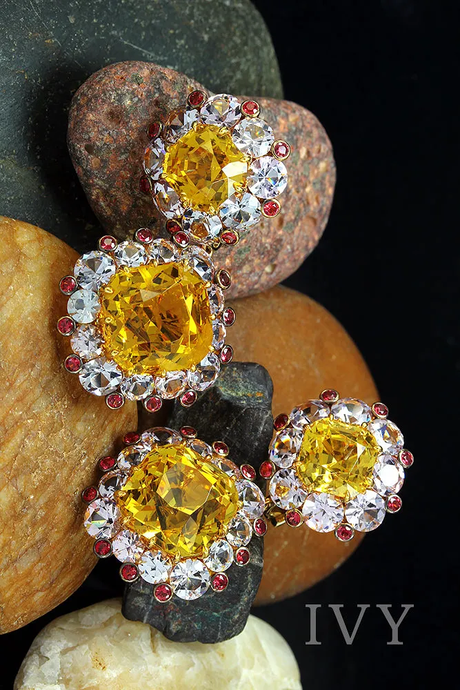 Danburite and Spinel Earrings