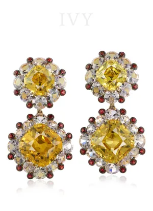 Danburite and Spinel Earrings