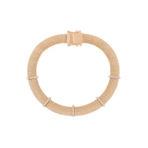 Diamond Bar Mesh Bracelet