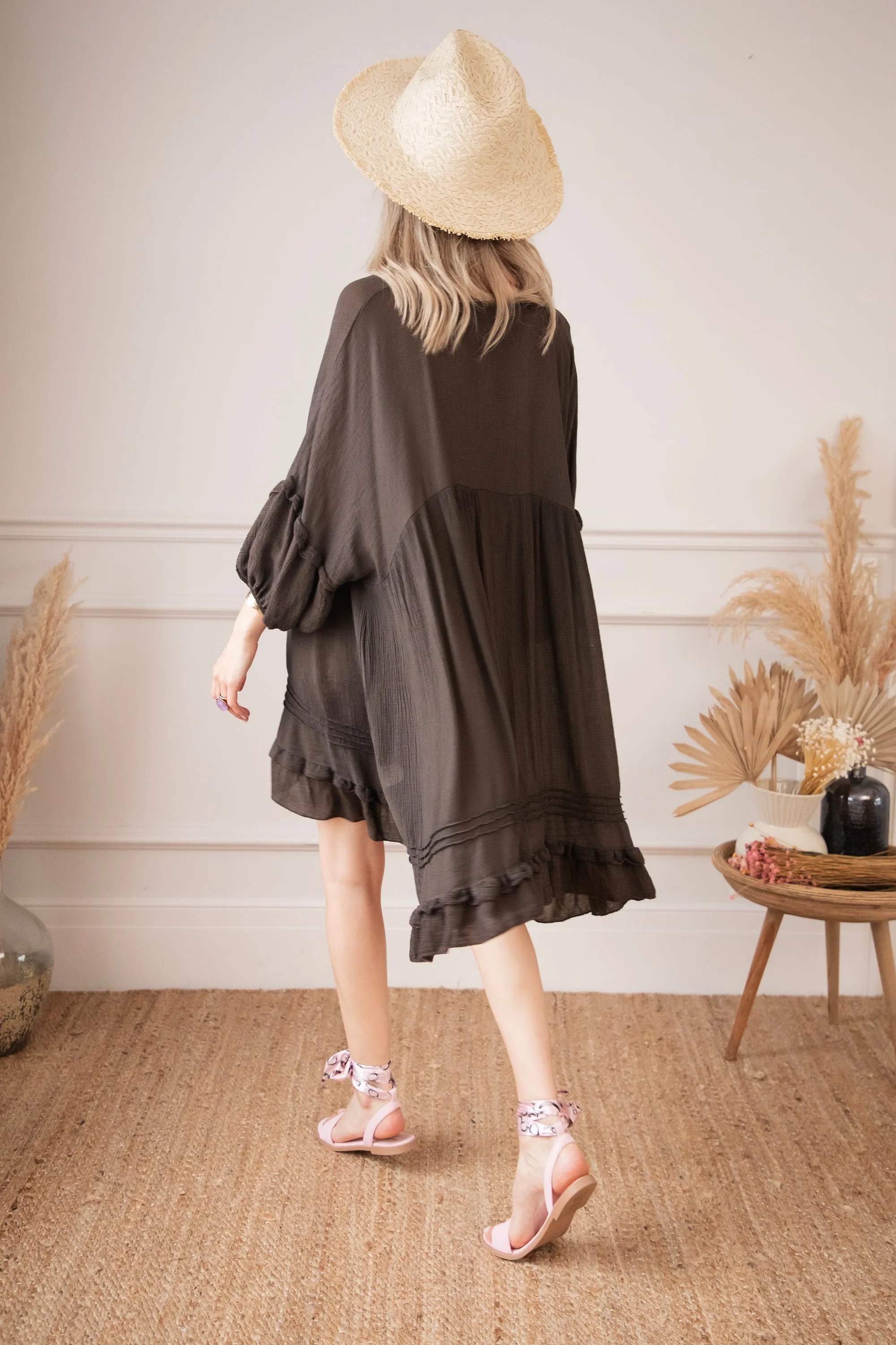 Easy Breezy Dark Brown - Jurk