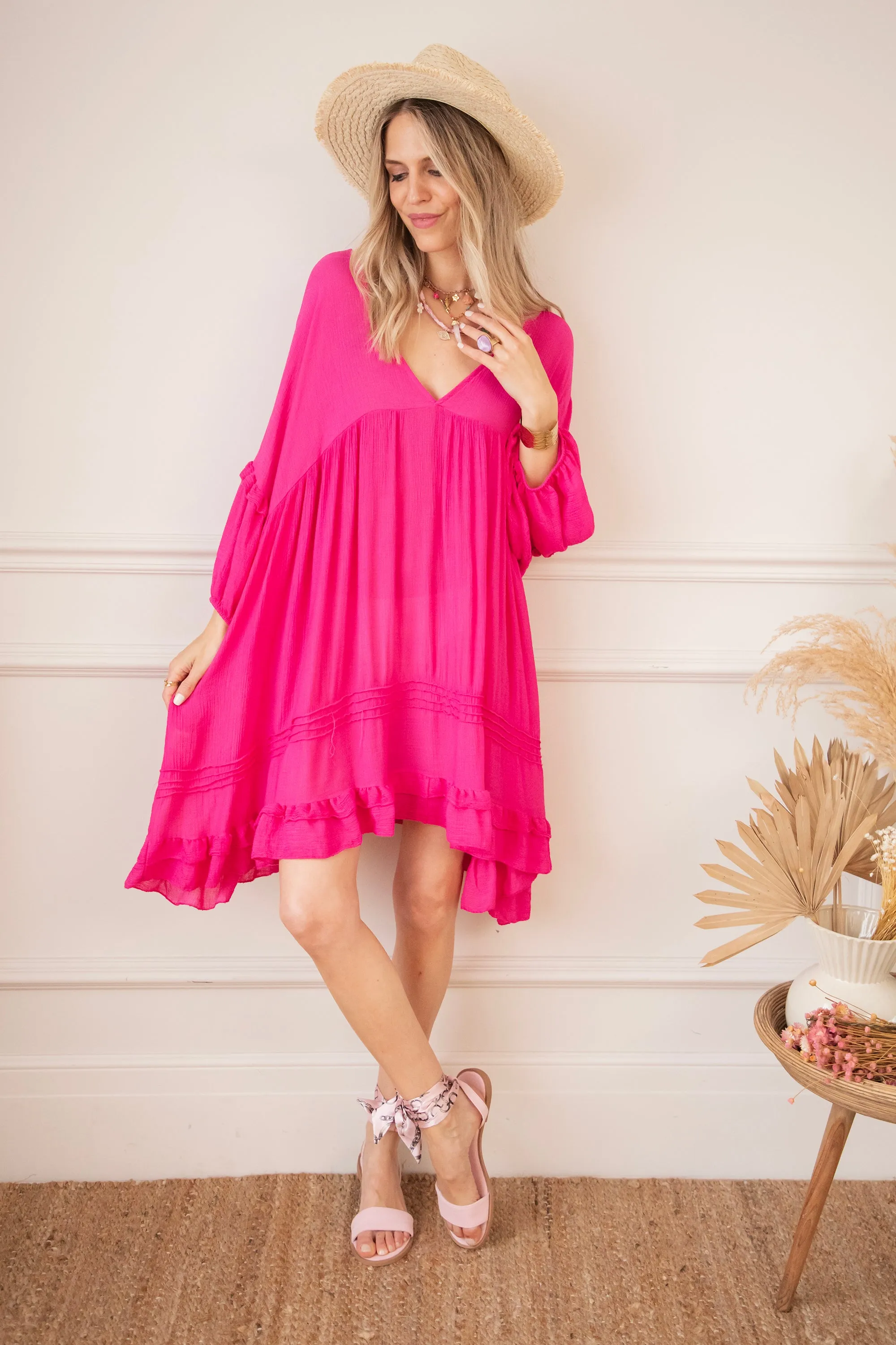 Easy Breezy Fuchsia - Jurk
