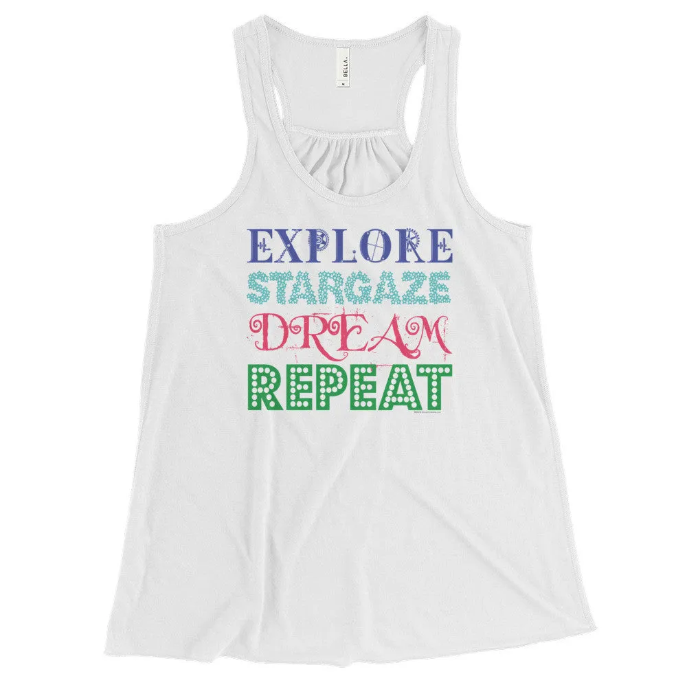 Explore Stargaze Dream Repeat Racerback Tank Top