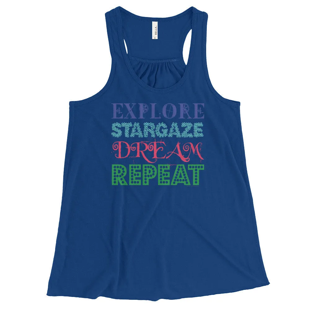 Explore Stargaze Dream Repeat Racerback Tank Top