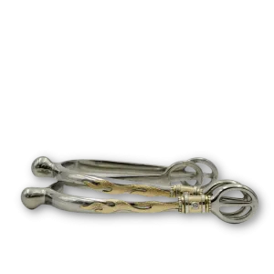 Flaming English Spurs With Gold Band and Stone
