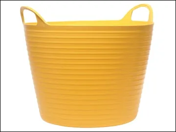 Flexi Tub 42Ltr Heavy Duty - Yellow Polyethylene