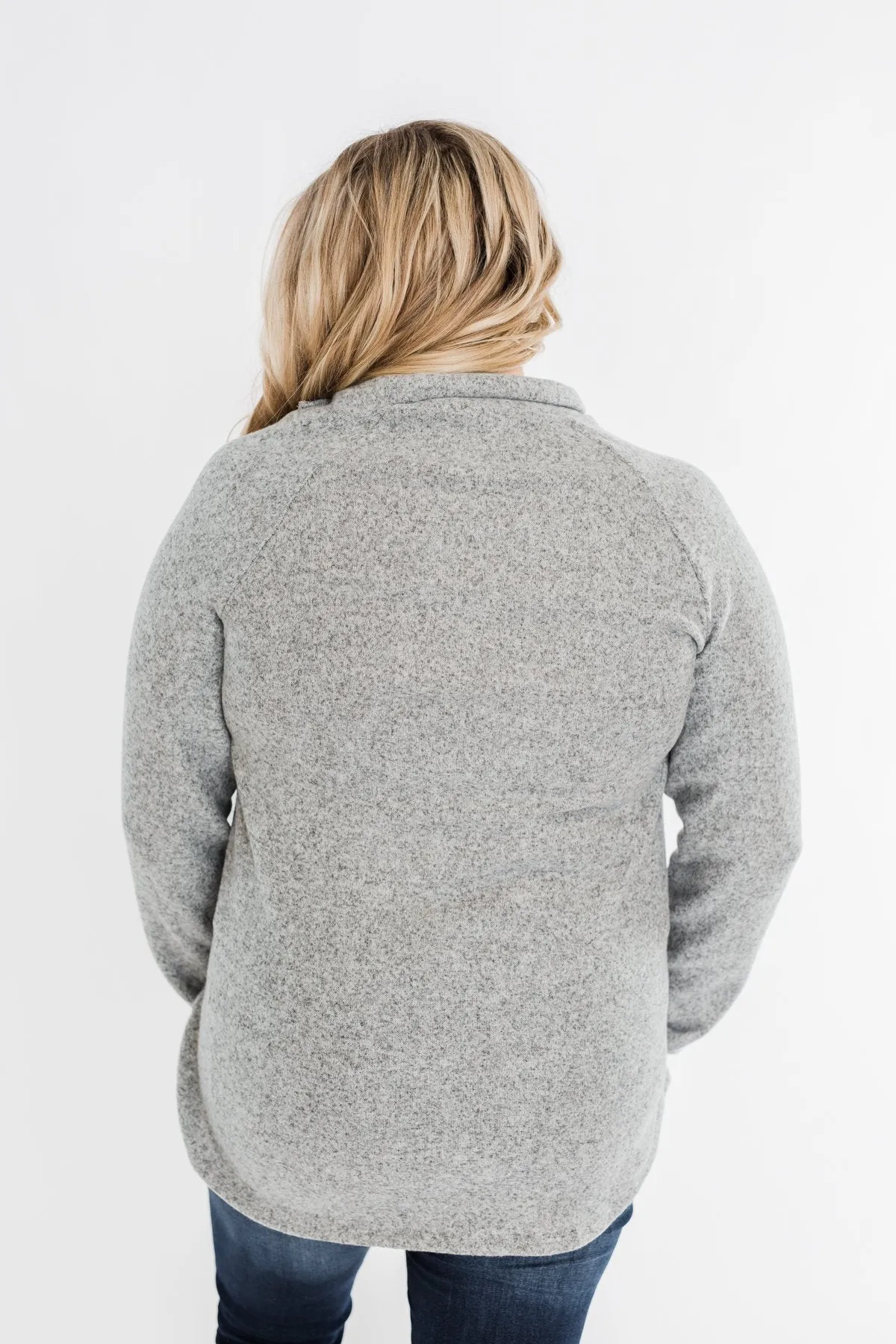 Forever Together Pullover- Buffalo Plaid & Heather Grey