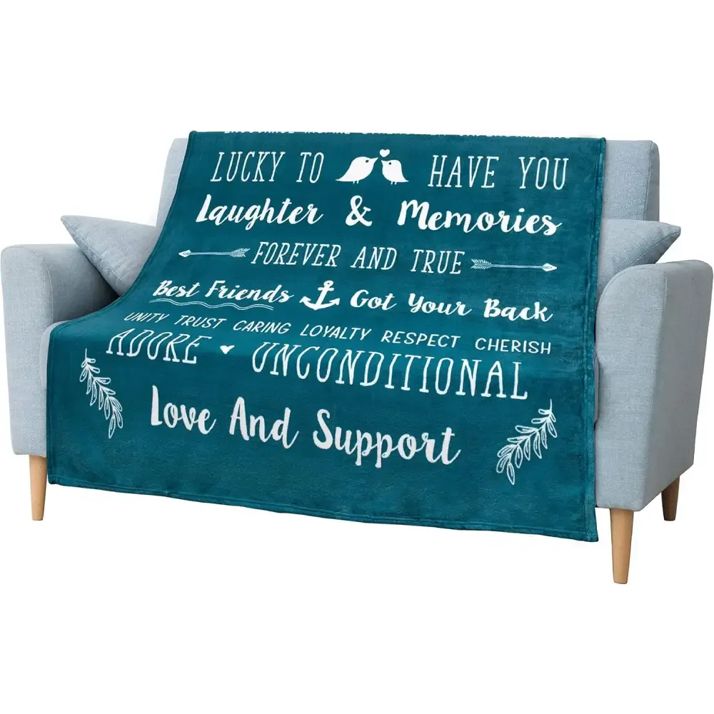 Friendship Quotes Fleece Throw Blanket for Best Friends