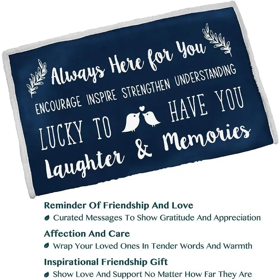 Friendship Quotes Fleece Throw Blanket for Best Friends