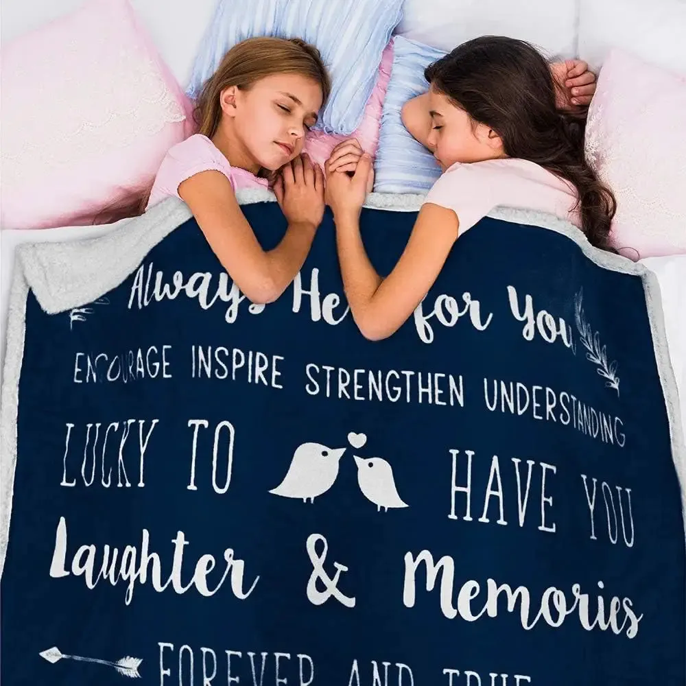 Friendship Quotes Fleece Throw Blanket for Best Friends