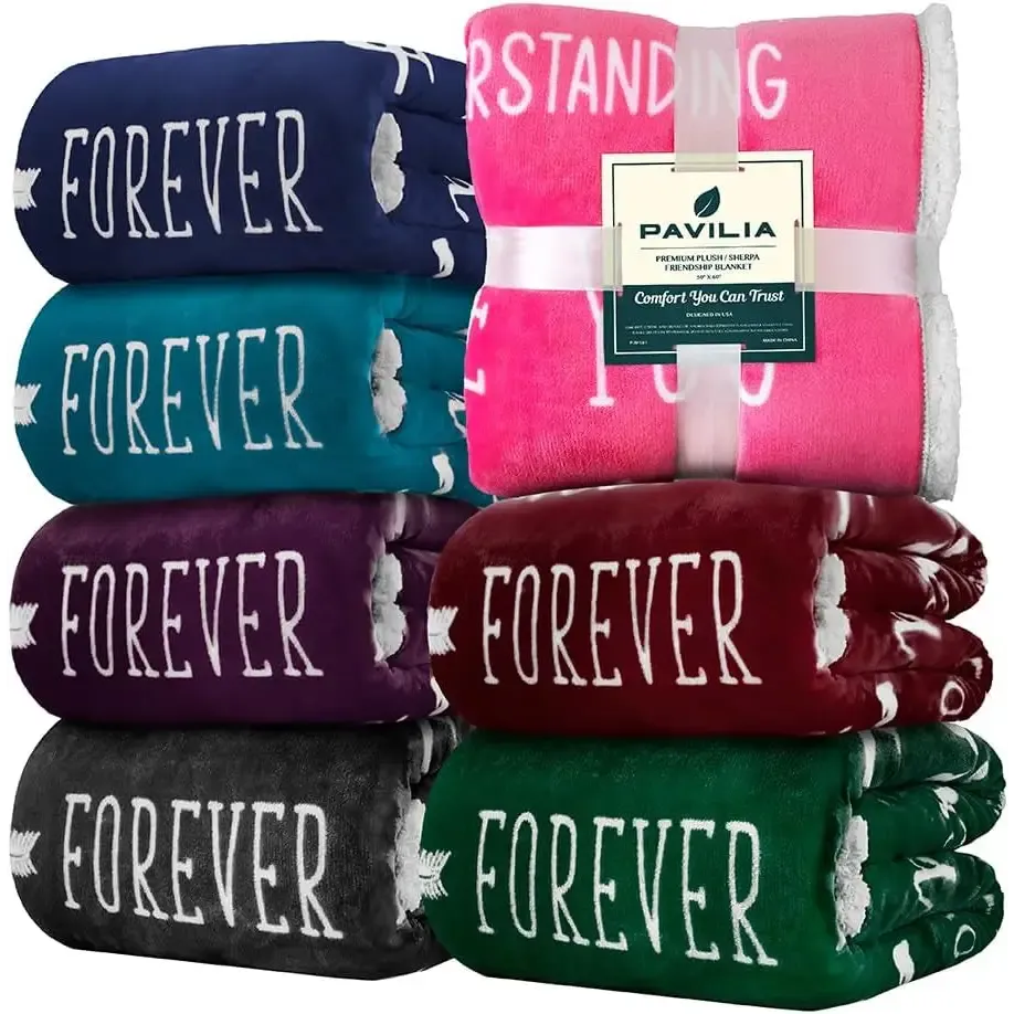 Friendship Quotes Fleece Throw Blanket for Best Friends
