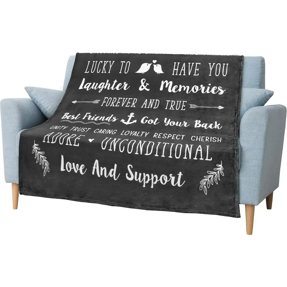 Friendship Quotes Fleece Throw Blanket for Best Friends