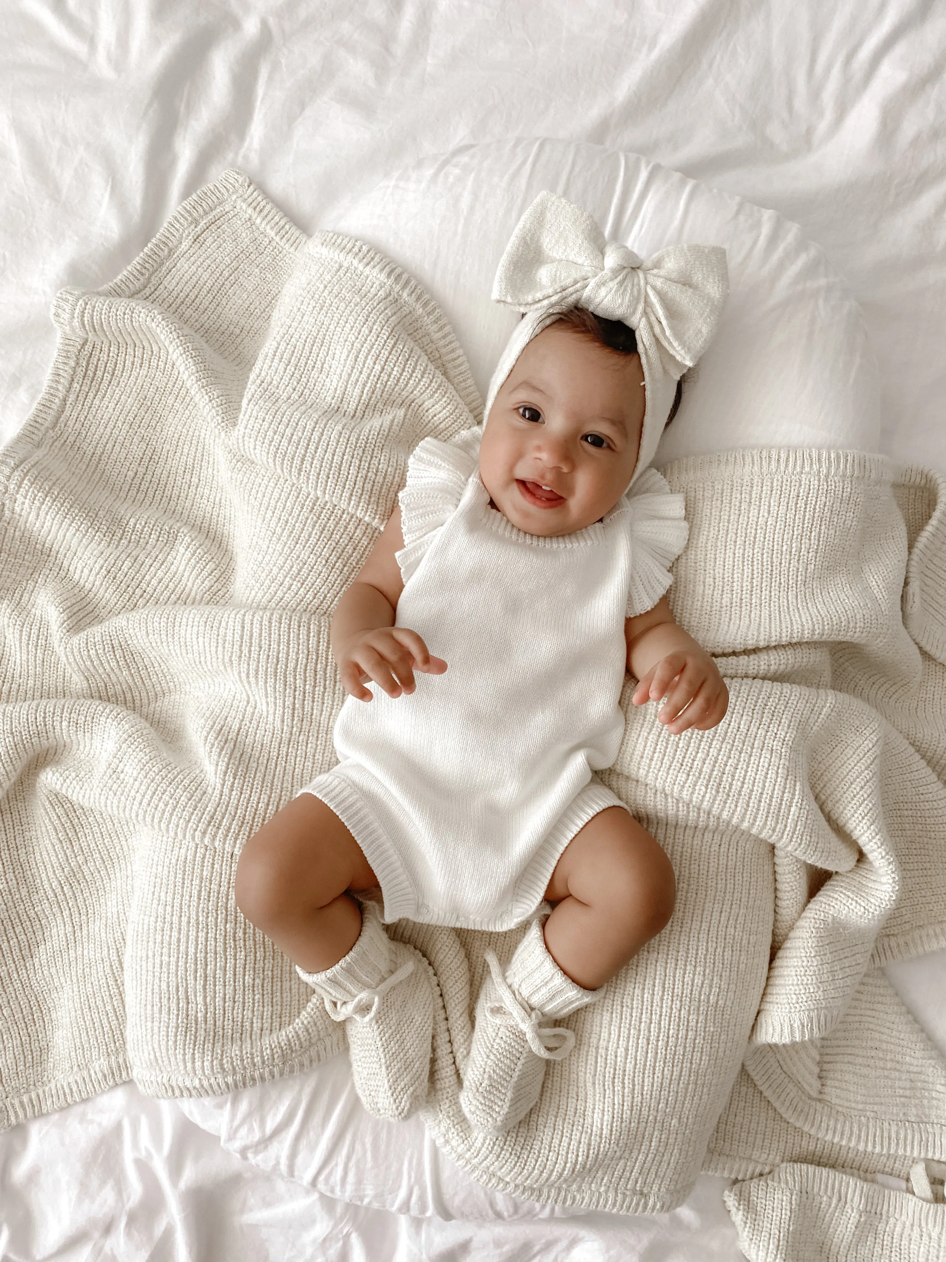 FRILL ROMPER | MILK