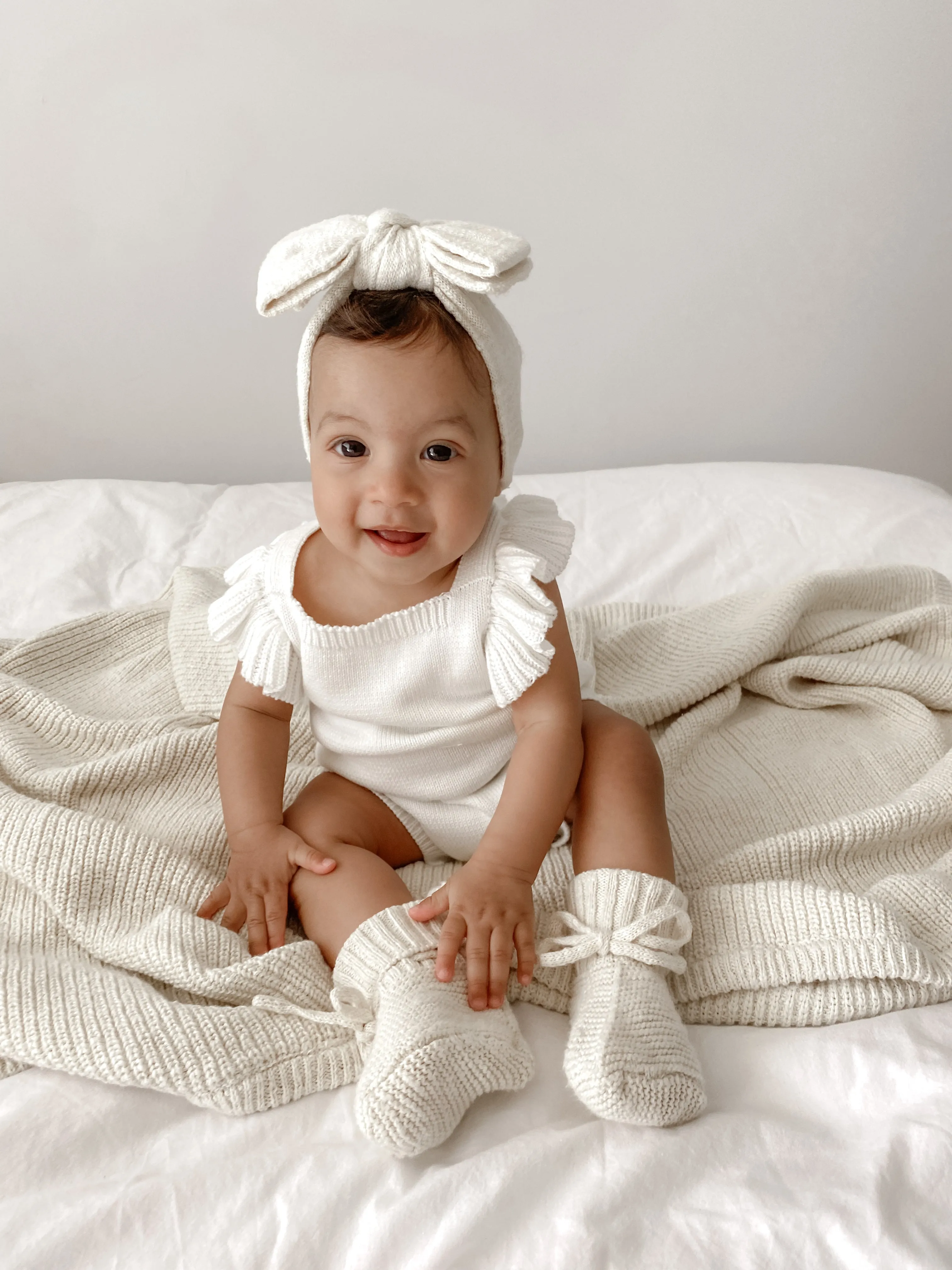 FRILL ROMPER | MILK