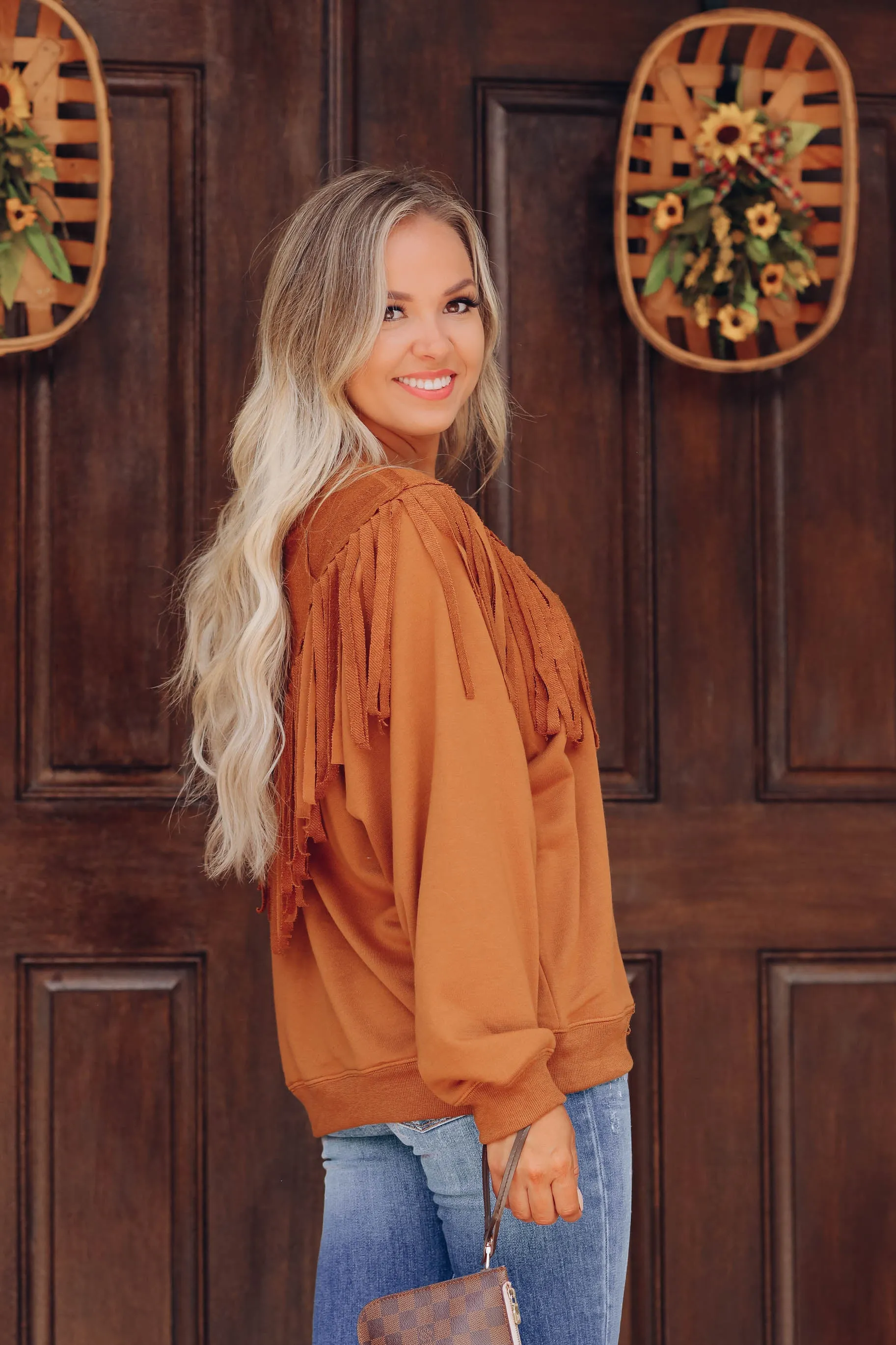 Fringe Flare Sweatshirt