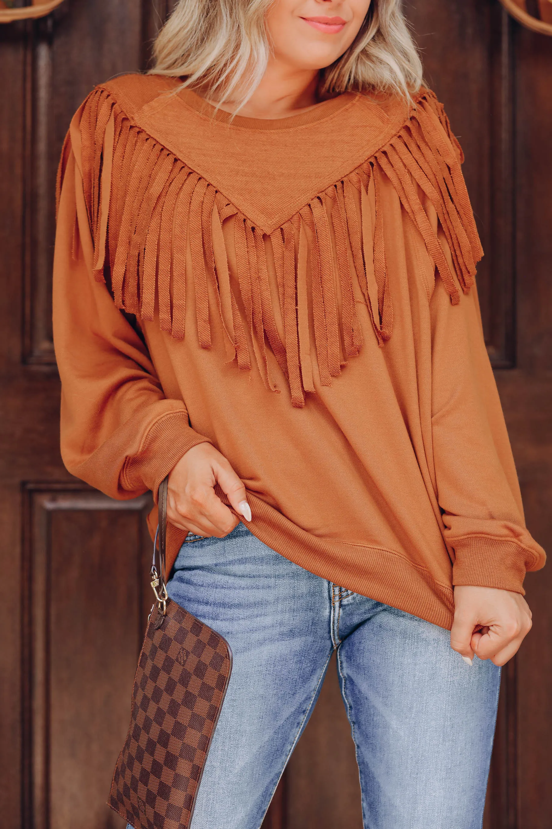 Fringe Flare Sweatshirt