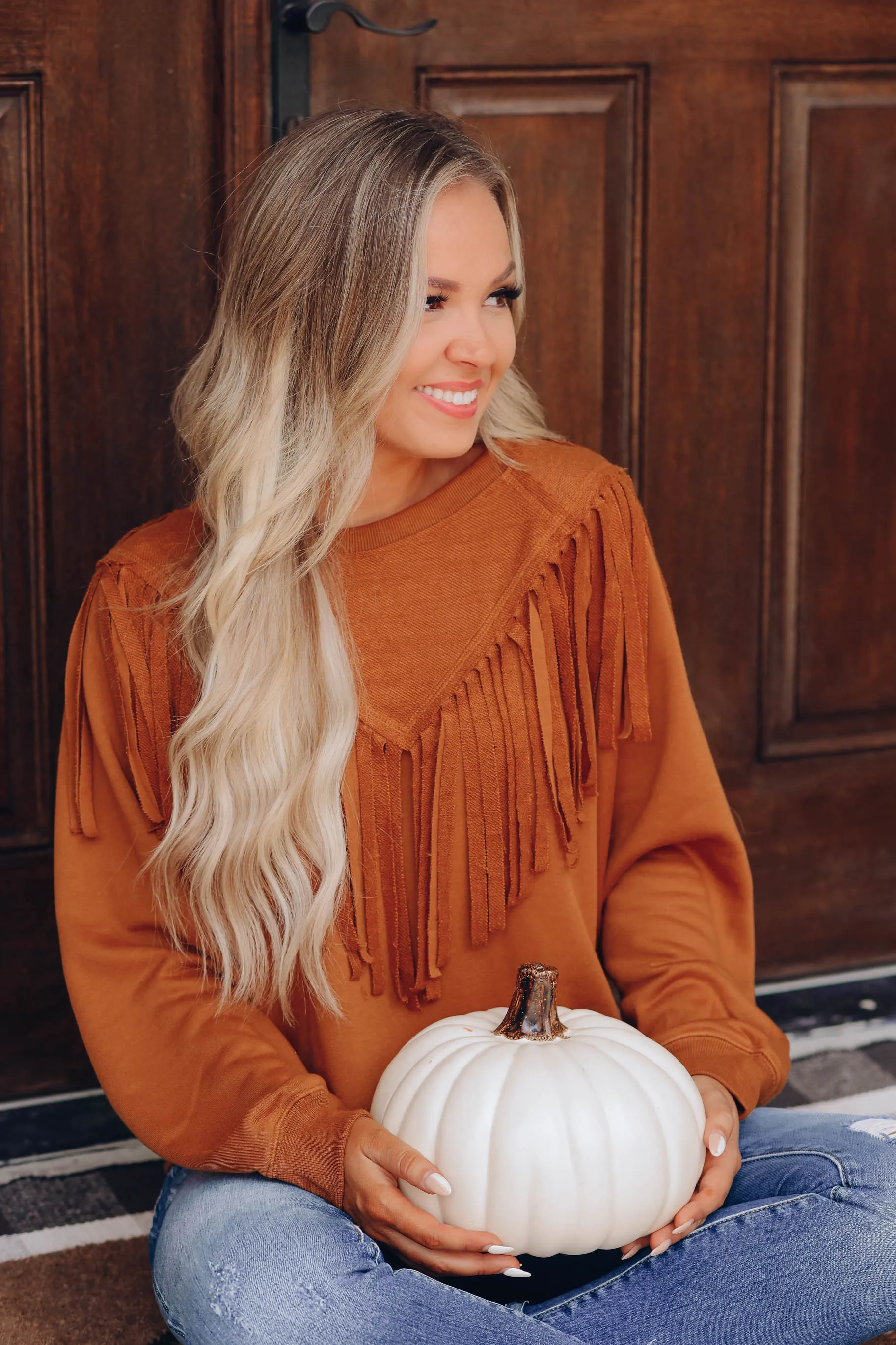 Fringe Flare Sweatshirt