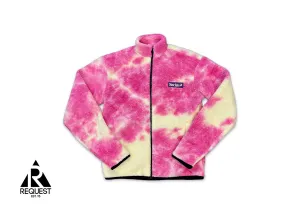 Full Zip Cozy Jacket "Pink Tie Dye"