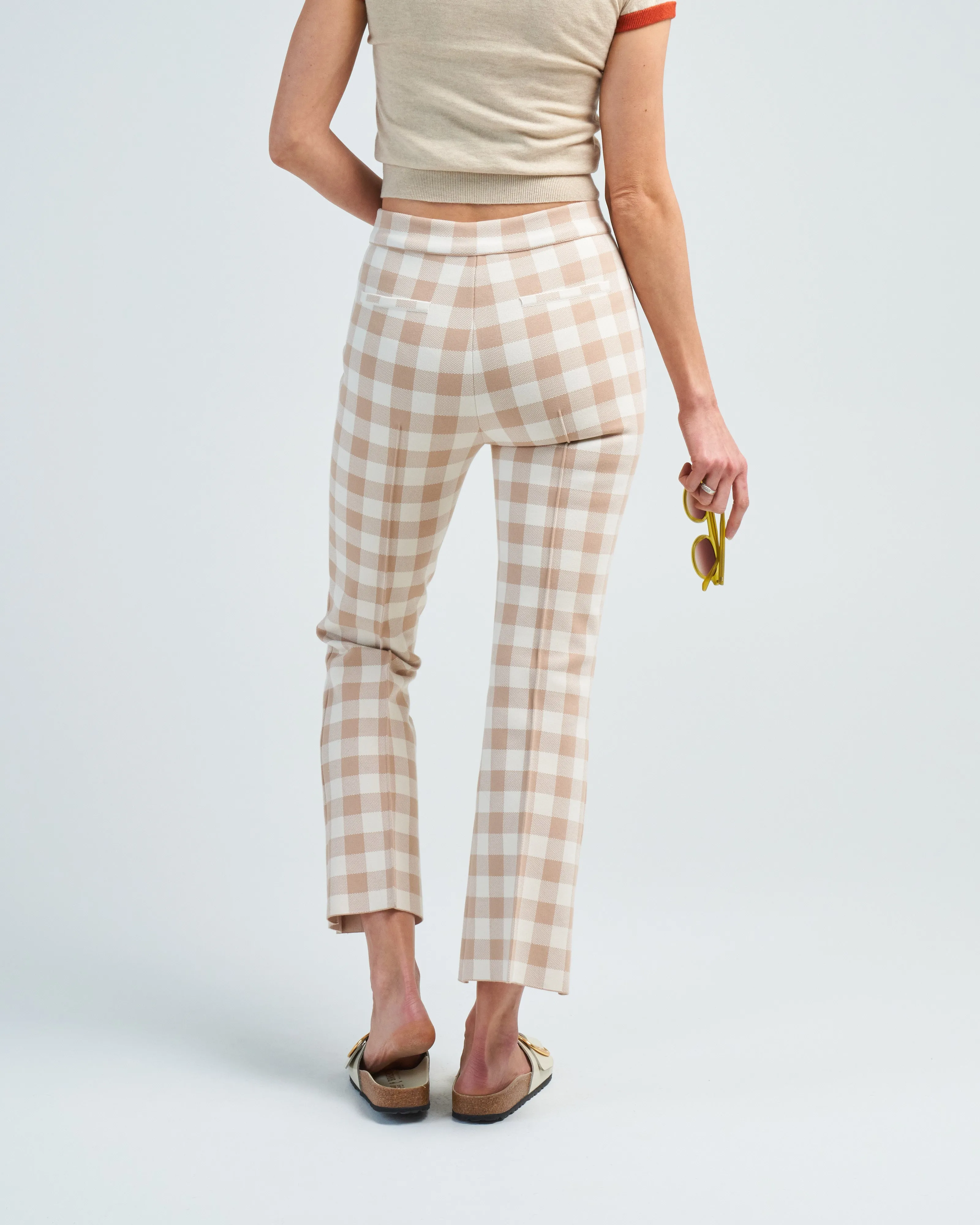 gingham kick pant