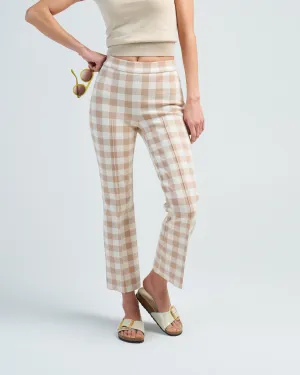 gingham kick pant