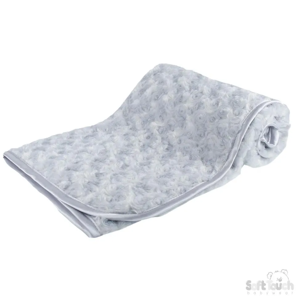 GREY ROSE MINKY BABY WRAP: FBP66-G