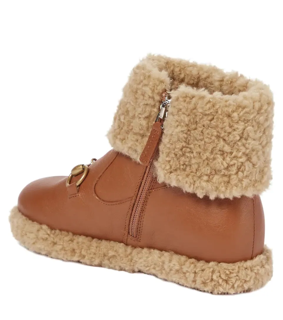Gucci Ankle Boots with Horse Bit in Brown