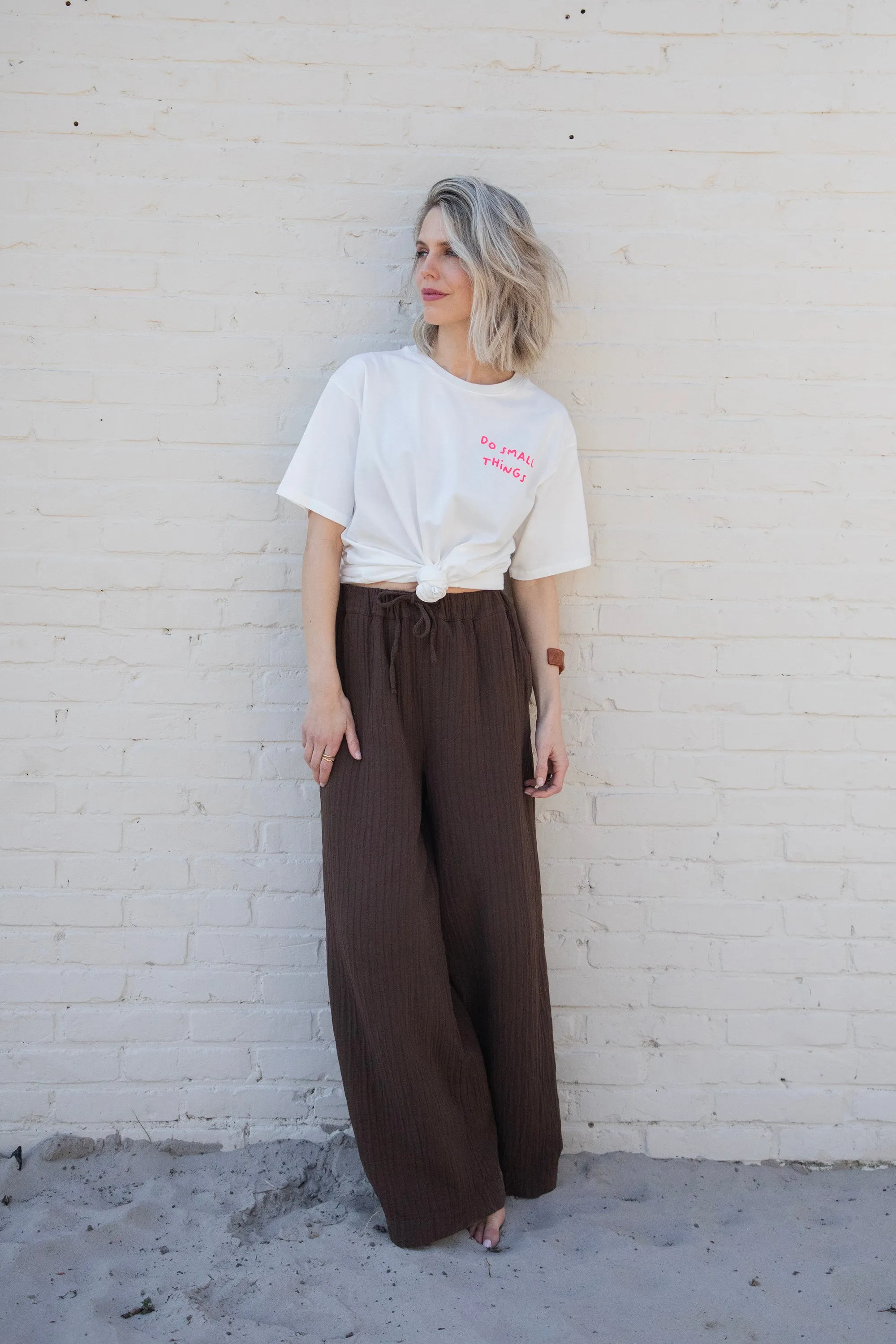 Happy Wide Brown - Broek