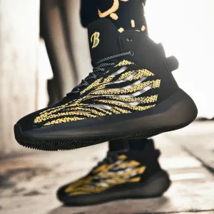 High-cut luminous men's casual shoes breathable basketball running shoes cushioning anti-skid Zapatos Hombre Sapatos sneakers