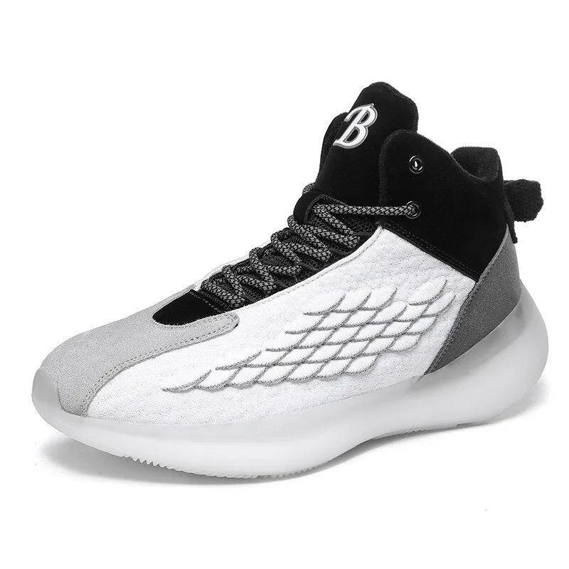 High-cut luminous men's casual shoes breathable basketball running shoes cushioning anti-skid Zapatos Hombre Sapatos sneakers